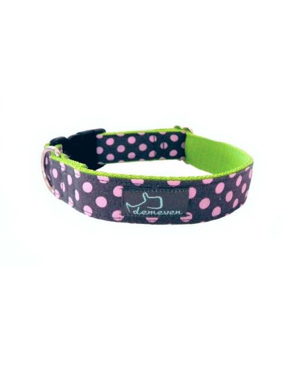 Paris Obojky pro psy obojek krasny stylovy designovy demeven s kovovou sponou dog collar beautiful stylish pink violet ruzovy fialovy psi obojek