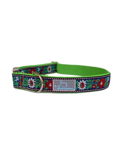 Fistronek bilo modra shop obojek pro psa psi folklorni krasny svatebni stylovy modry vysivany demeven cesky handmade