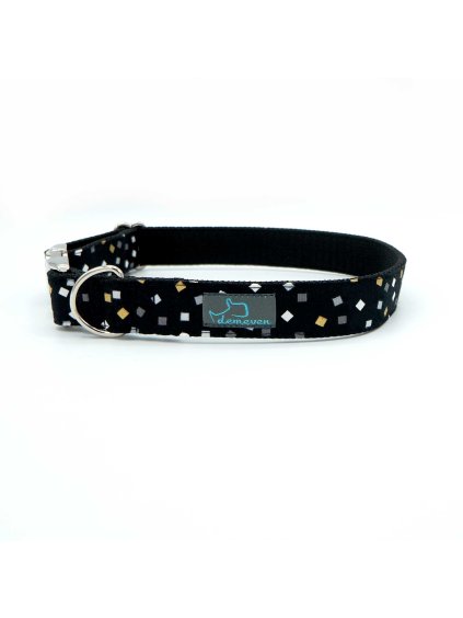 hollywood Obojky pro psy obojek krasny stylovy designovy demeven s kovovou sponou kvalitni cesky pro velka plemena beautifull dog collar potreby doplnky barevny cerny bily zlaty
