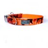 Mapleen Obojky pro psy obojek krasny stylovy designovy demeven s kovovou sponou dog collar beautiful stylish cerveny oranzovy psi obojek