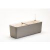 Samozavlažovací truhlík PLASTIA BERBERIS 60 cm taupe + slonová kost