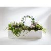 Samozavlažovací truhlík BERBERIS 40 cm bílá + zelená