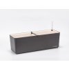 Samozavlažovací truhlík PLASTIA BERBERIS 40 cm antracit + slonová kost