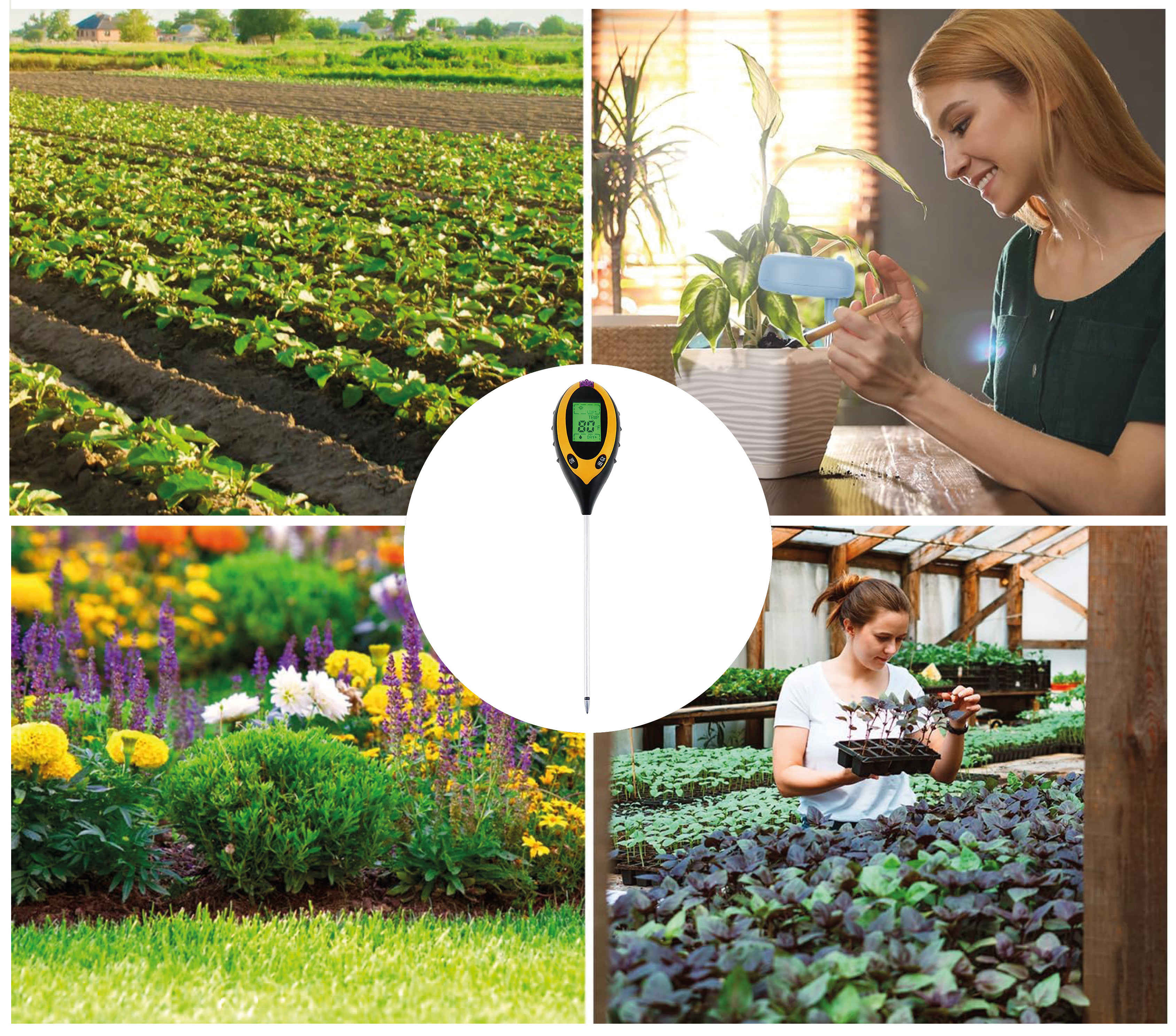 Уникален тестер за почва 4в1