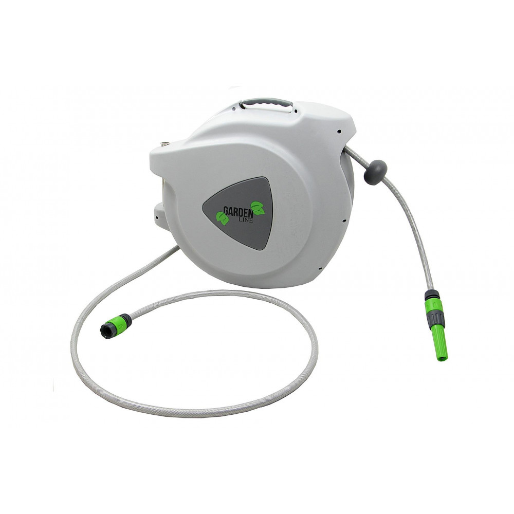 впечатляващ самоприбиращ се 20 м градински маркуч