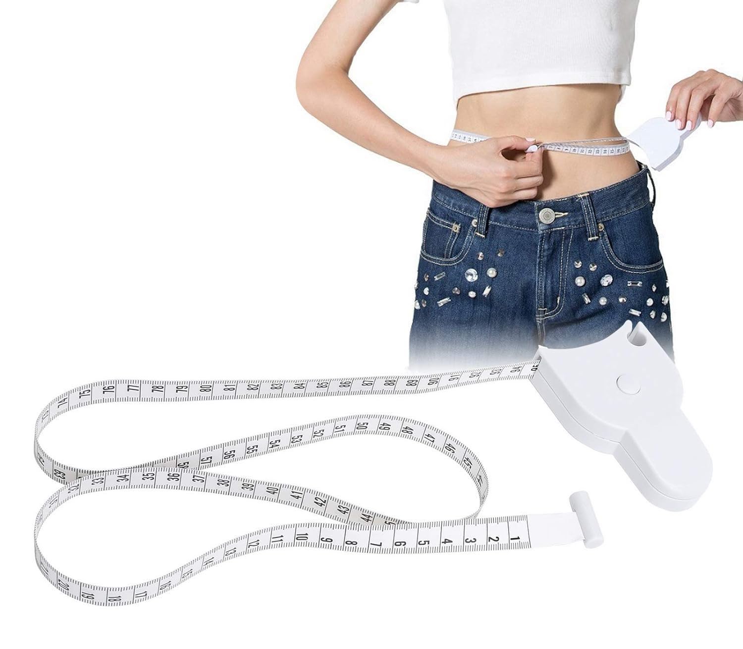 специална ролетка за измерване на обиколката на талията и тялото