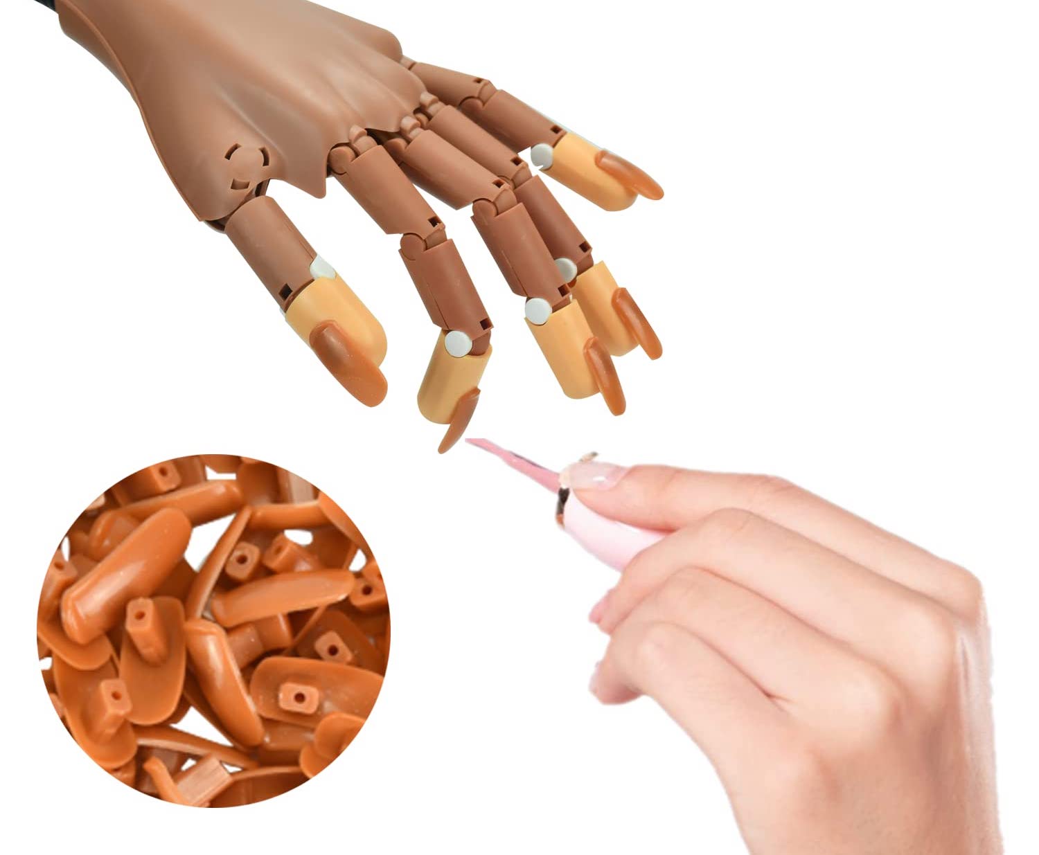 уникална подвижна ръка за практикуване на маникюр