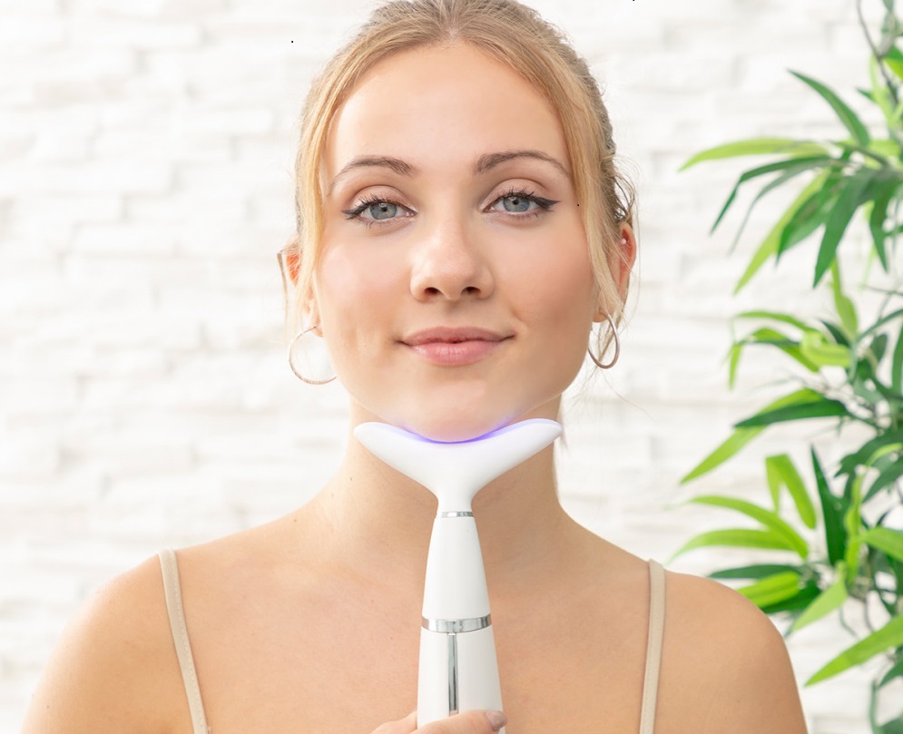 масажор за фототерапия с двойна брадичка