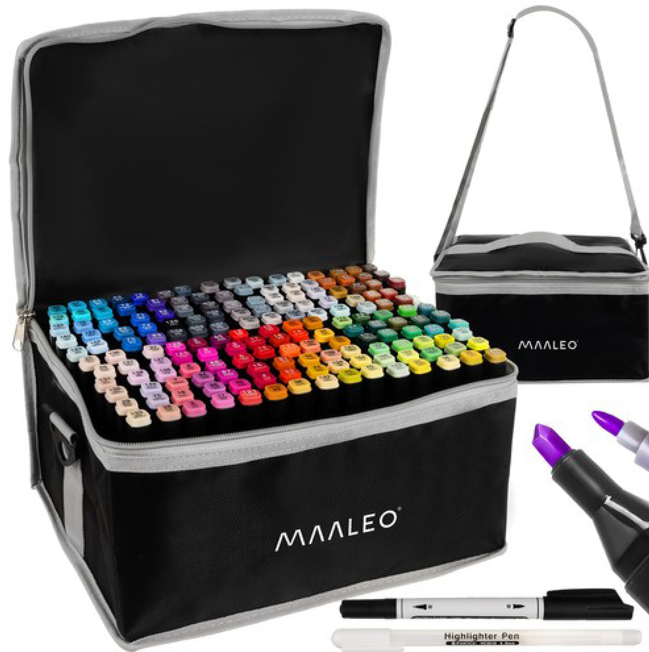 сензационни двустранни маркери - голям комплект от 168 бр