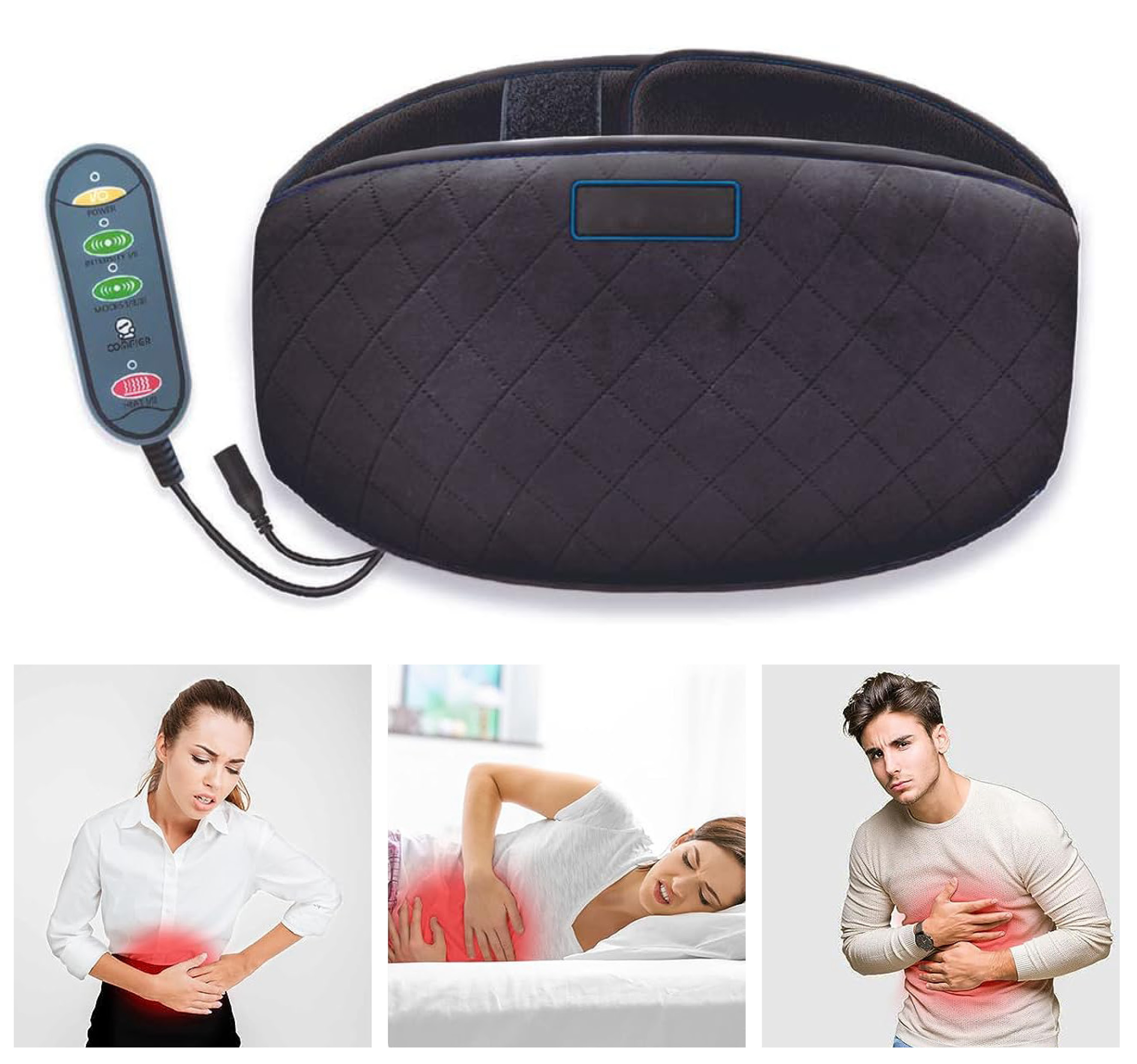 загряващ колан за лумбален масаж