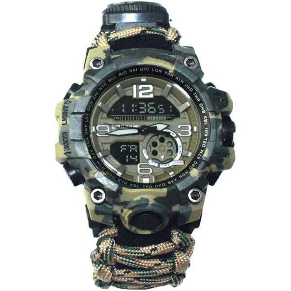 Paracord hodinky pro přežití s kompasem
