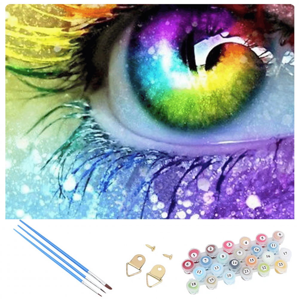 malování podle čísel - oko