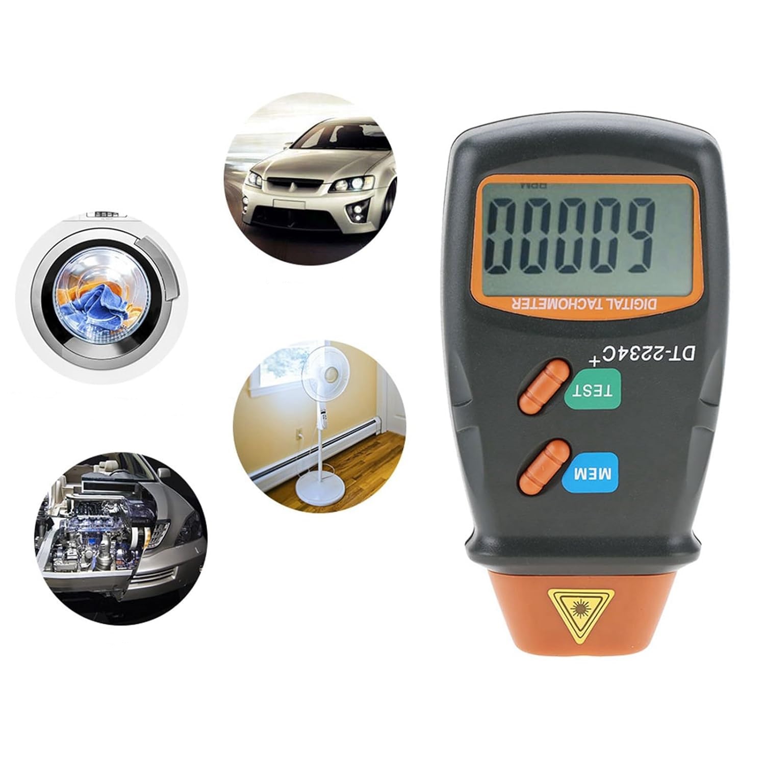 Digitální laserový otáčkoměr