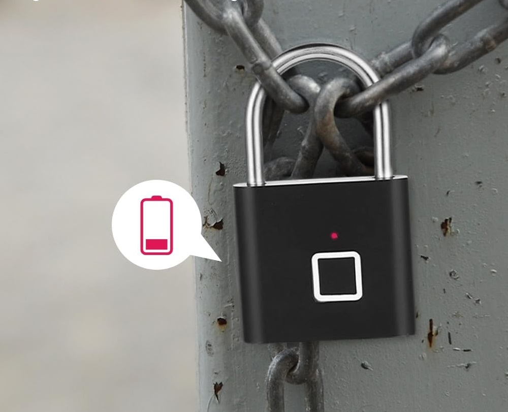 inteligentní visací zámek na otisk prstu - voděodolný