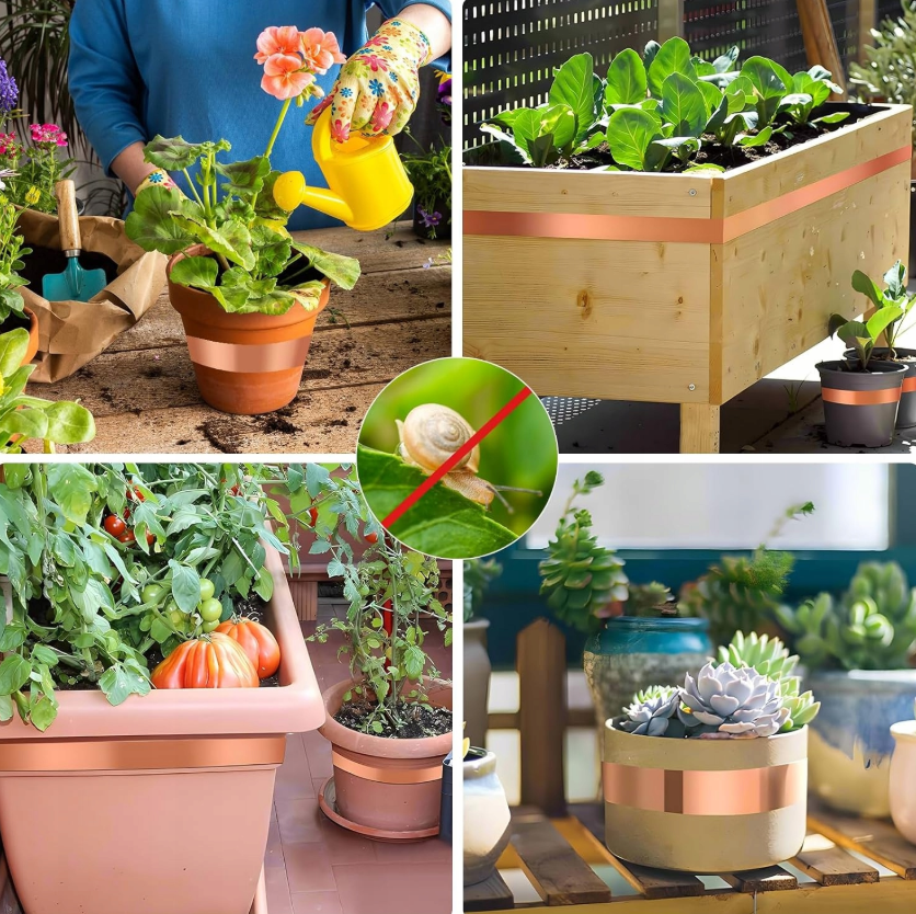 měděná samolepicí páska proti šnekům