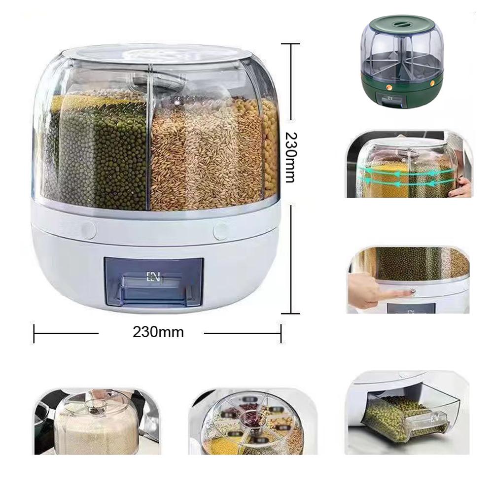 Praktický otočný organizér pro suché potraviny