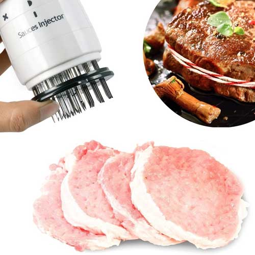 ciocan de carne cu injector de marinadă