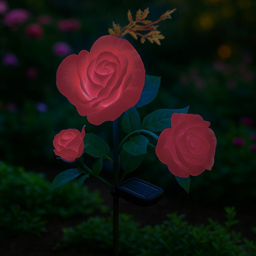 solární lampa - růže