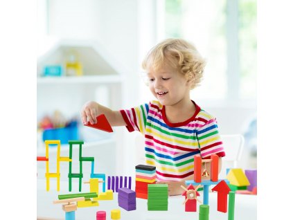 populární stavebnice – dětské barevné domino