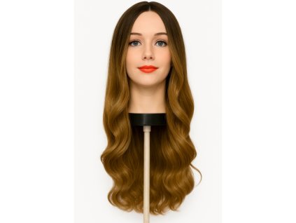 Kvalitní dámská paruka- hnědá 70 cm