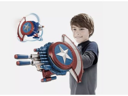dětská pěnová pistole se superhrdinským štítem
