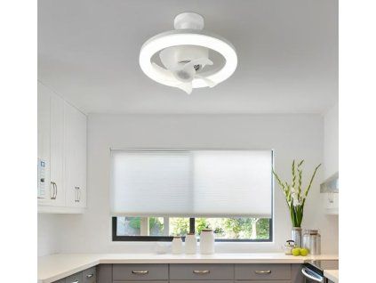 Stropní ventilátor s LED světlem E27 a dálkovým ovládáním