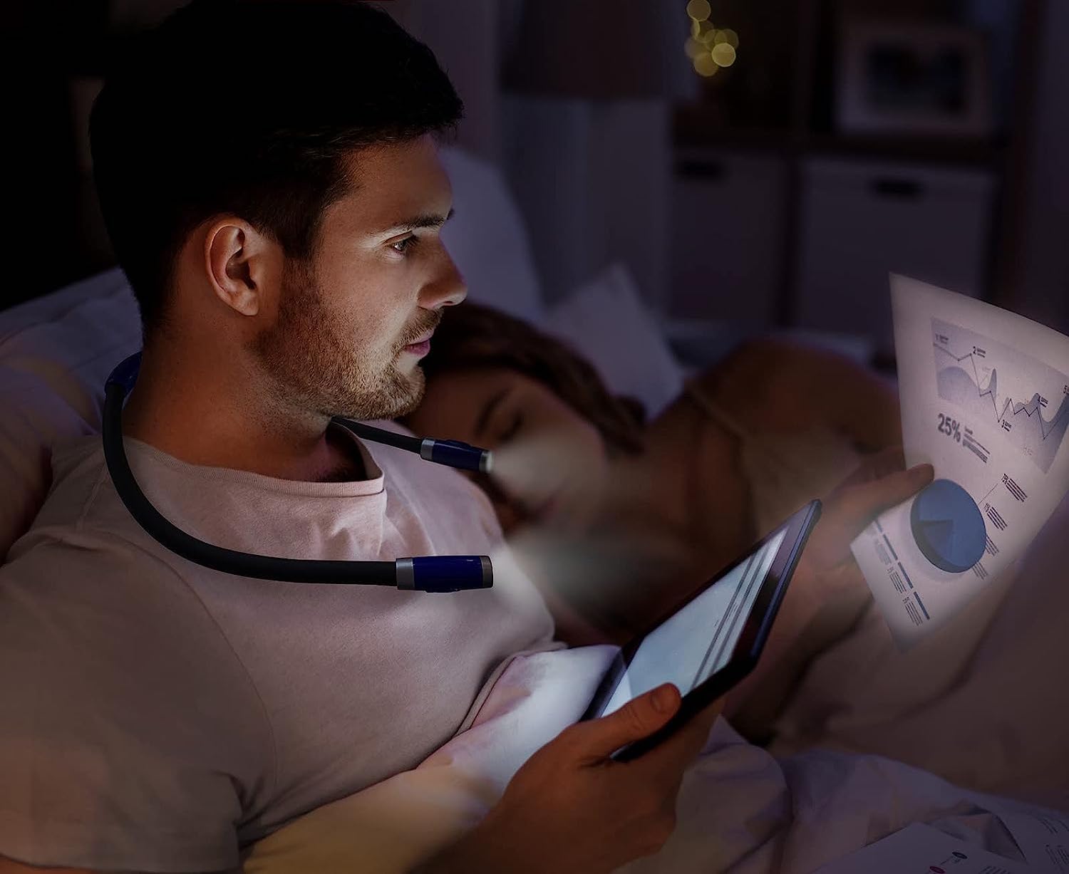 Deminas | Flexibilní LED světlo pro čtení na krk