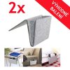 skvely organizer na postel a sedacku sivy 2x