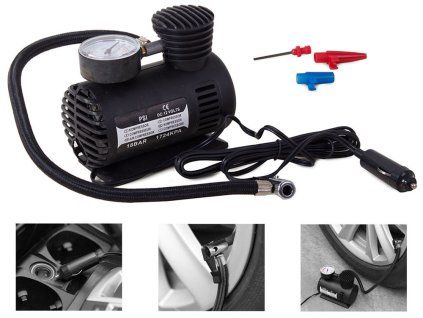 Πρακτικός συμπιεστής αυτοκινήτου 250 PSI, 18 BAR, 12V