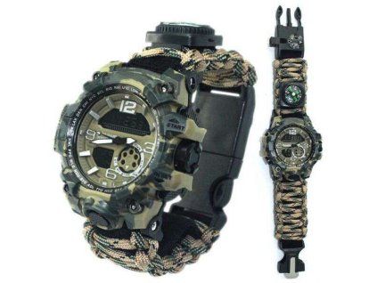 Ρολόι επιβίωσης Paracord με πυξίδα