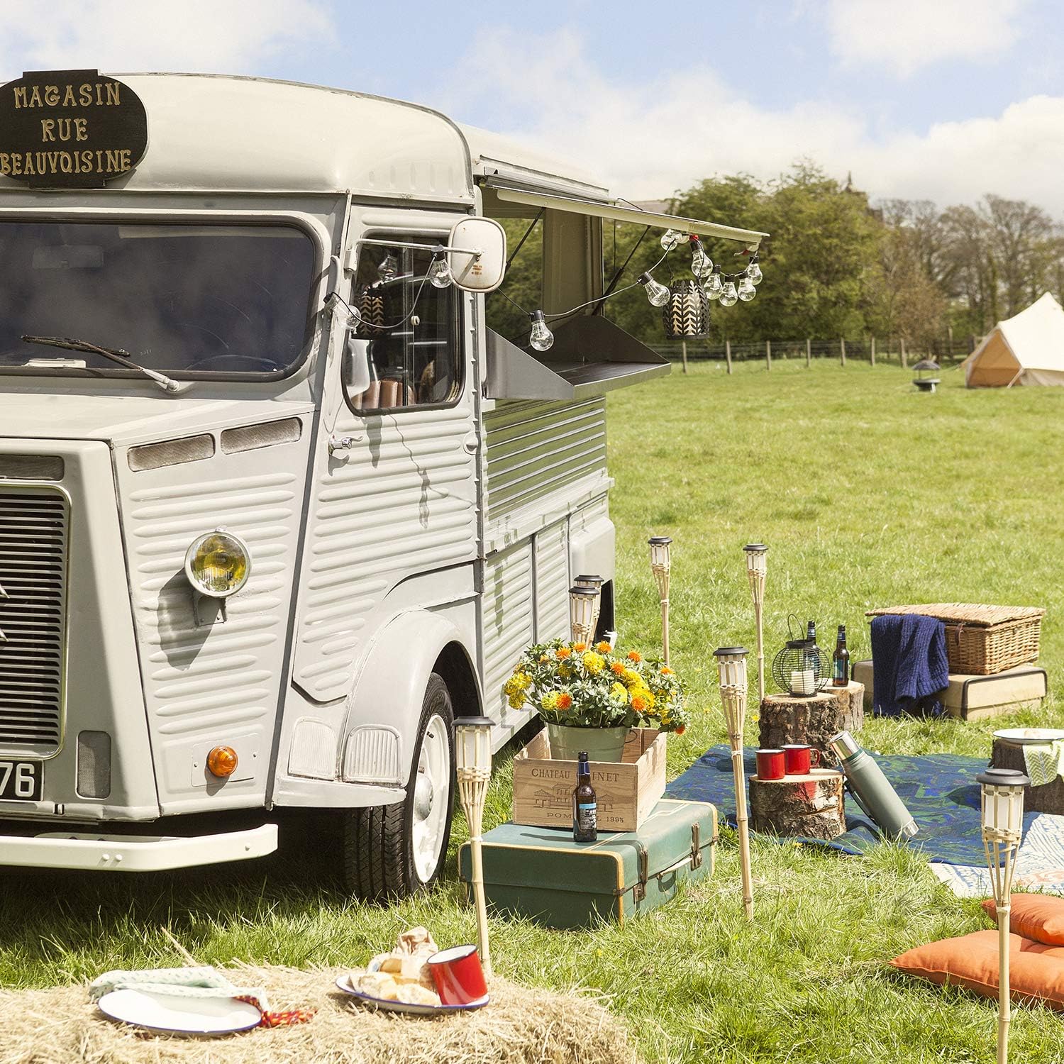 šarmantna LED solarna svjetiljka od bambusa