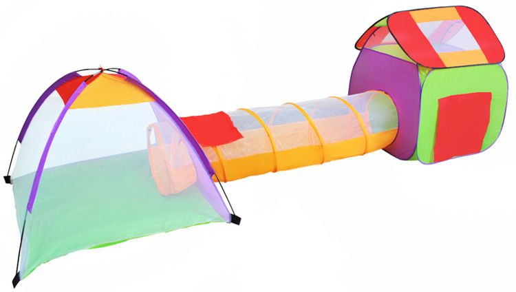 super dječja kućica i šator s tunelom i loptama