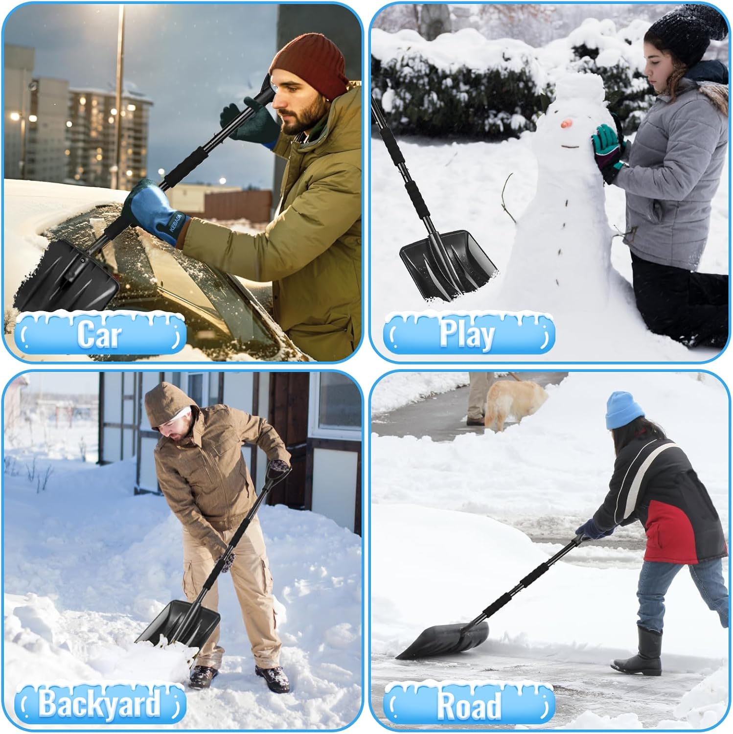 Praktična sklopiva lopata za snijeg za auto