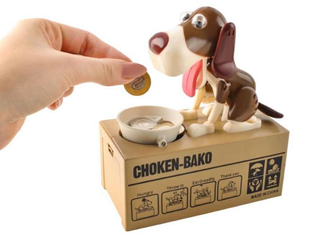 Slatka kasica prasica gladni pas