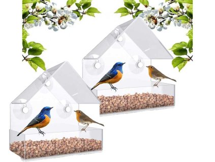 hranilica za ptice za balkon i prozor 2x