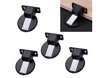 graničnik vrata magnetski 4x crni