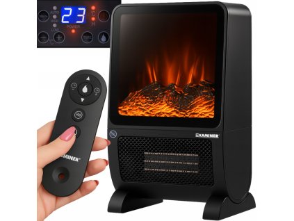 električni grijač s efektom kamina