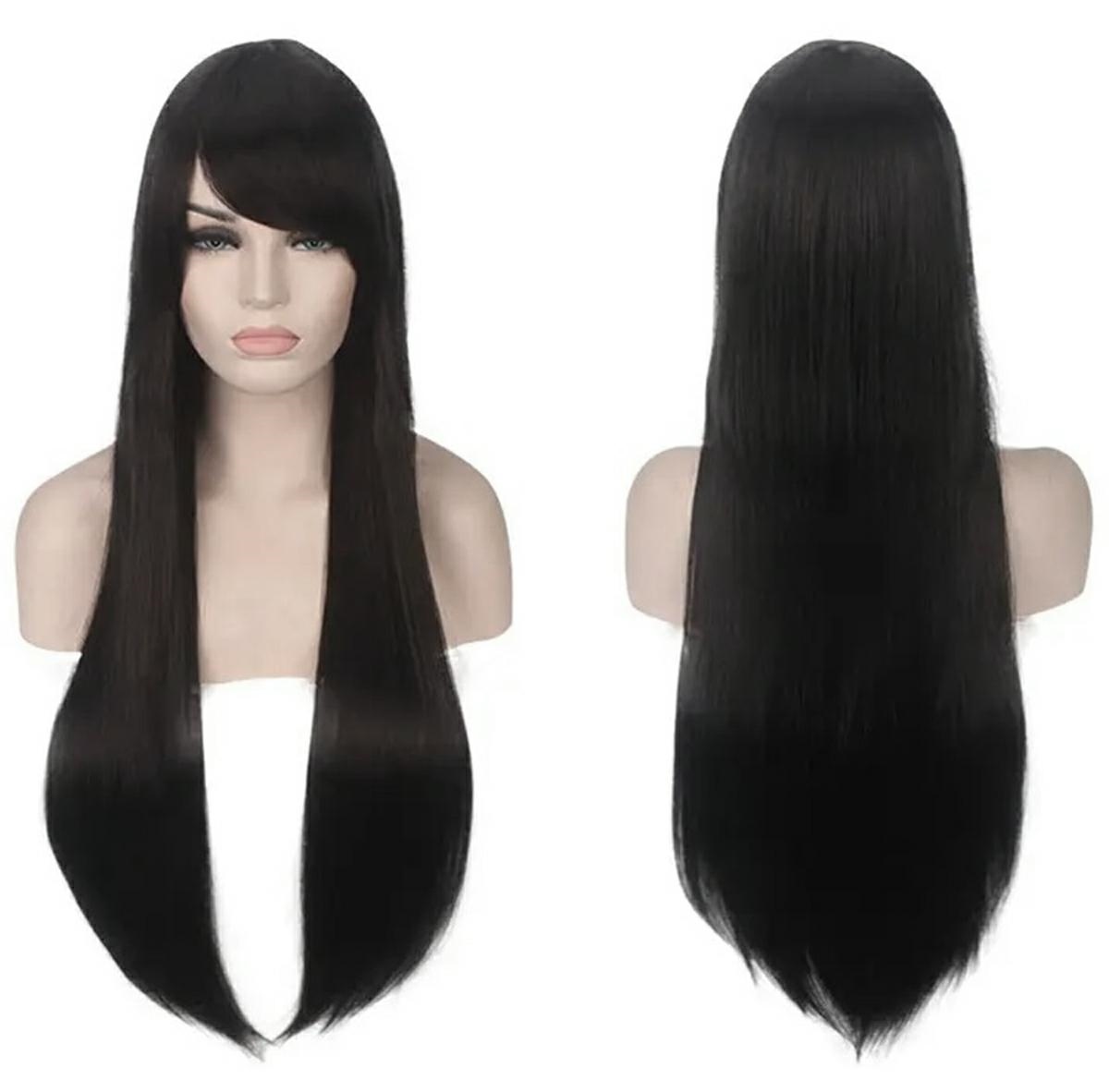 Minőségi paróka - hosszú, fekete