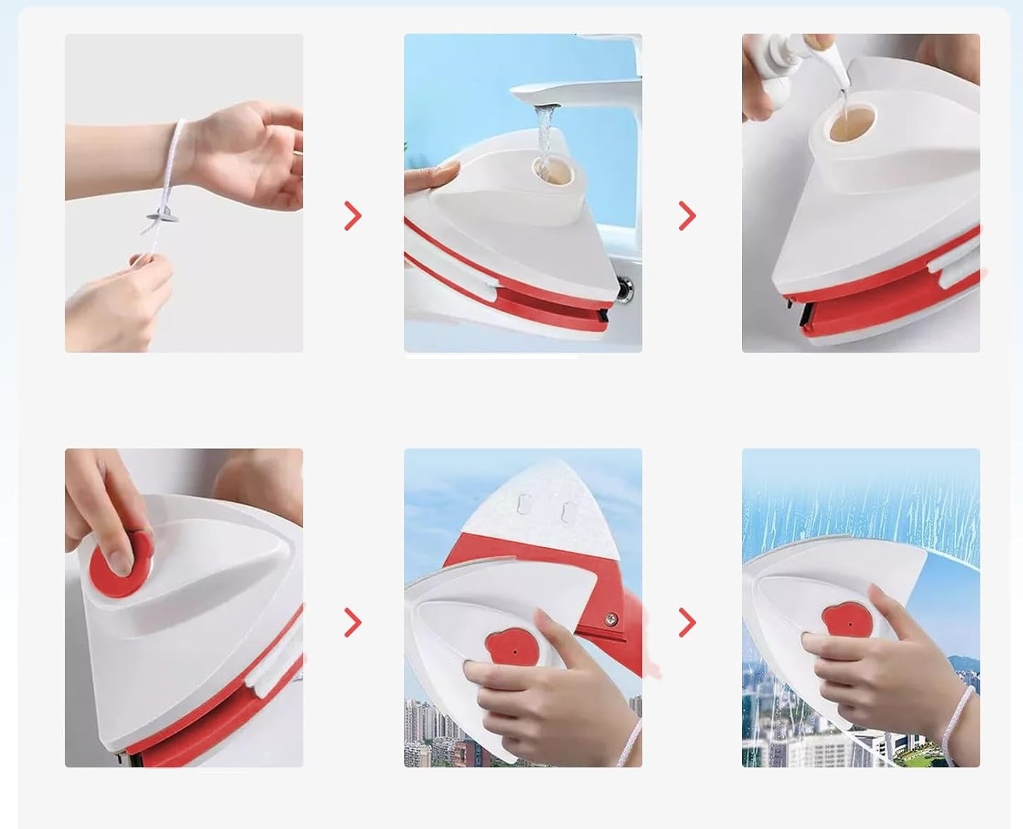 Kétoldalas mágneses ablaktisztító