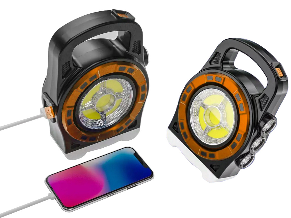 LED-es zseblámpa powerbankkal