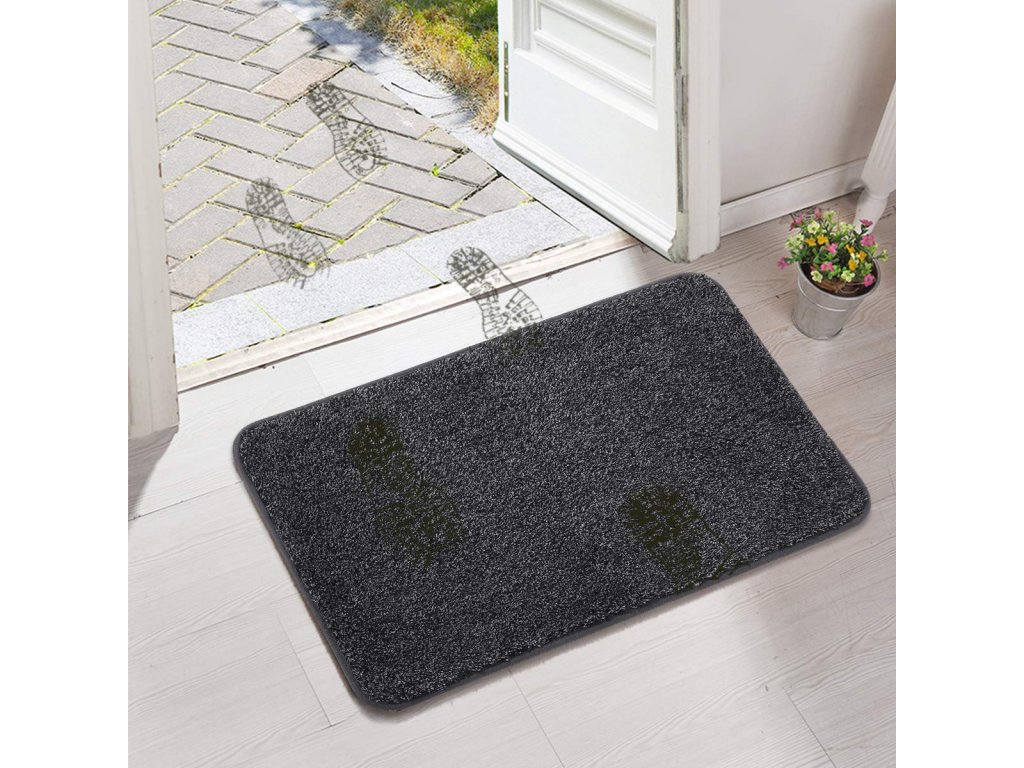 Mágikus mikroszálas tisztító lábtörlő szőnyeg - fekete | Deminas
