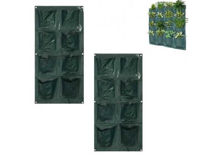 Függőleges falra akasztható textil ültető - 2x