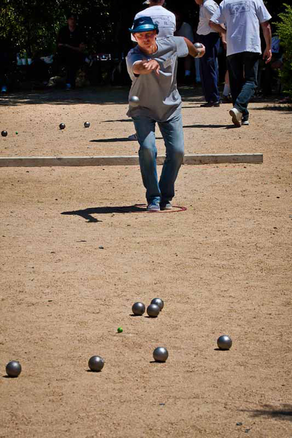 Pétanque-készlet 8 acélgolyóval