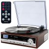 retro lemezjátszó bluetooth-tal, rádióval, mp3-mal, usb-vel, LCD kijelzővel