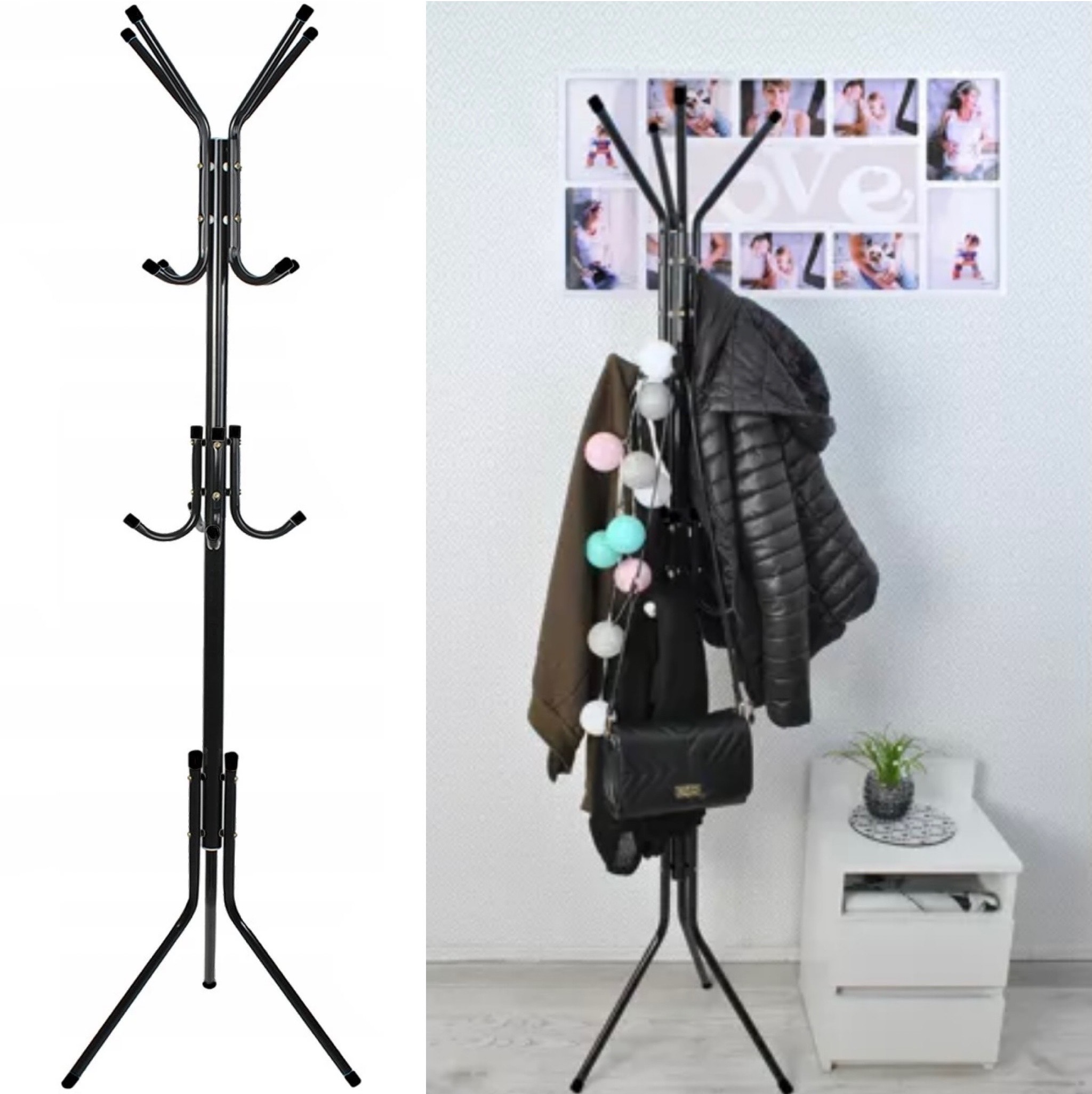 Elegancki wieszak stojący
