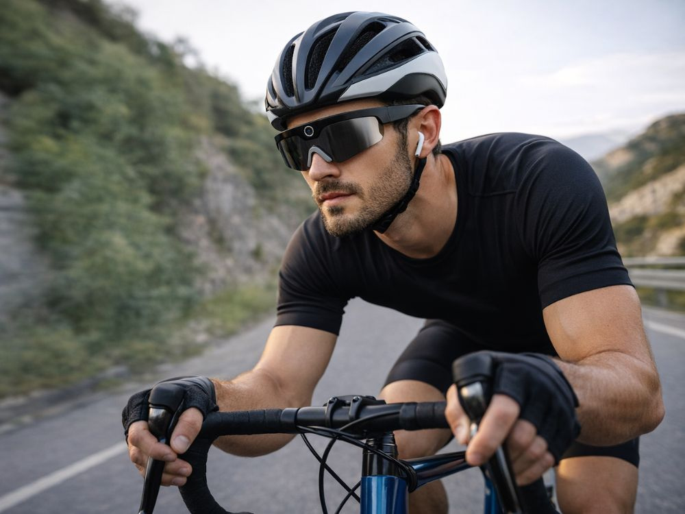 Inteligentne okulary z kamerą 2K, Bluetooth i tłumaczeniem AI