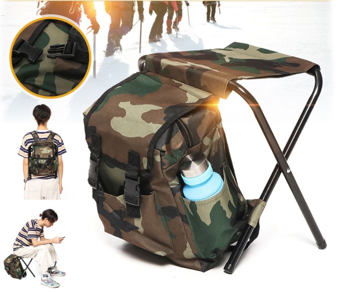 unikalne składane krzesło z plecakiem