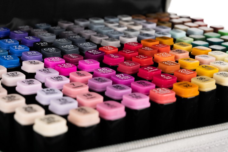 praktyczne dwustronne markery - duży zestaw 168 szt