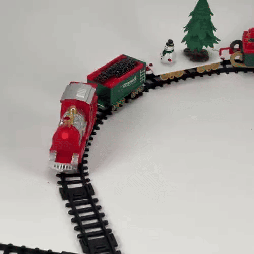 uroczy zestaw świątecznych pociągów