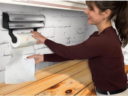 Uchwyt na ręczniki kuchenne, folię aluminiową i folię aluminiową 3 w 1